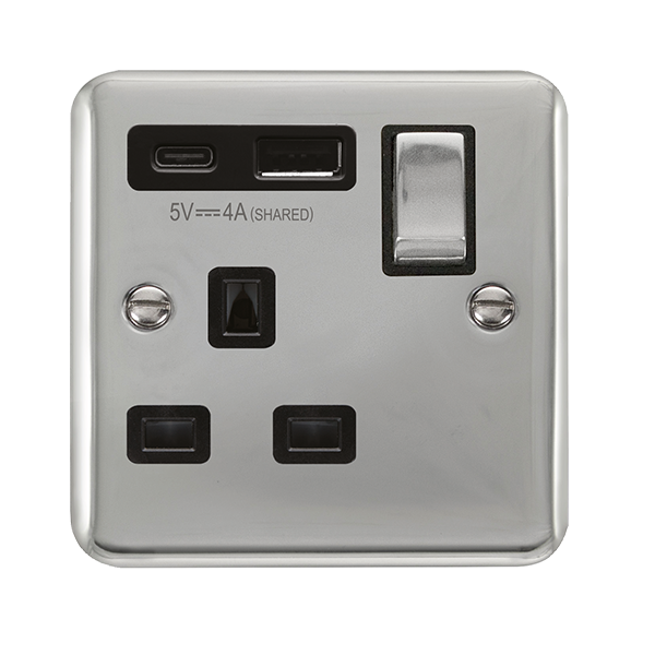 13A 1G AandC USB CH BK