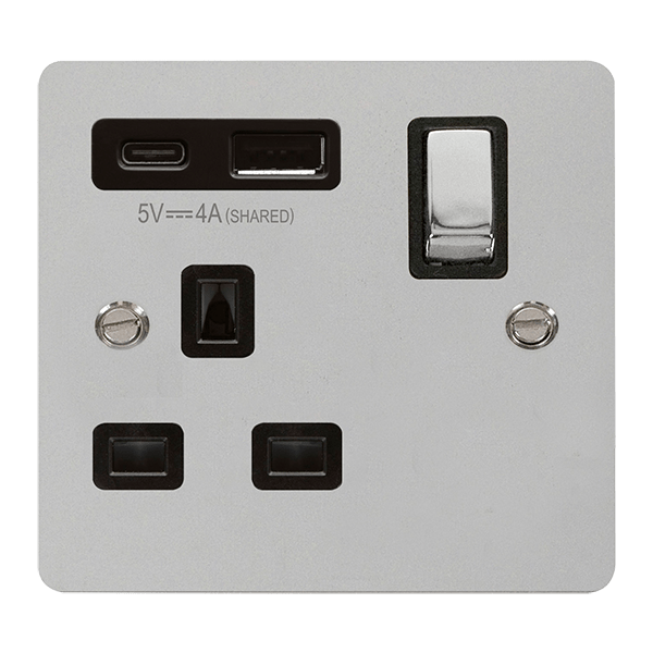 13A 1G AandC USB CH BK