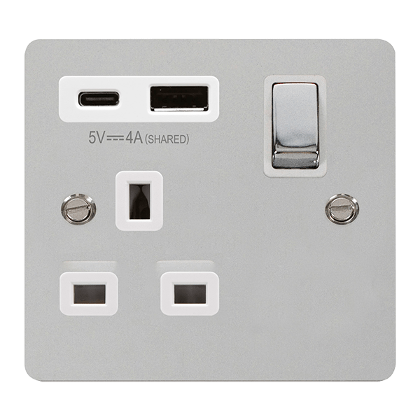 13A 1G AandC USB CH WH