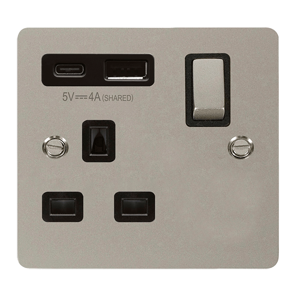 13A 1G AandC USB PN BK