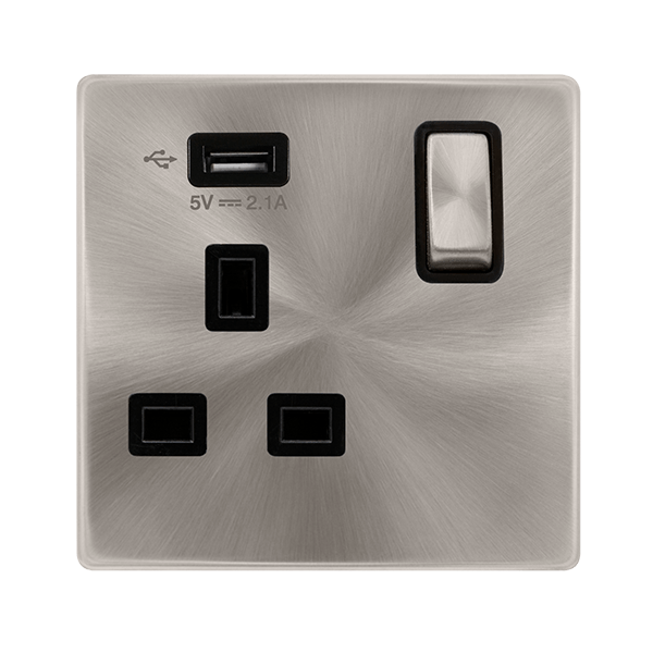 13A 1G USB SKT BS BK