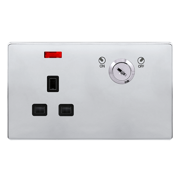 13A 1G KEY SKT CH BK