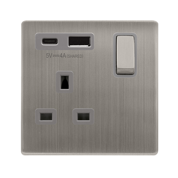 13A 1G AandC USB SS GY