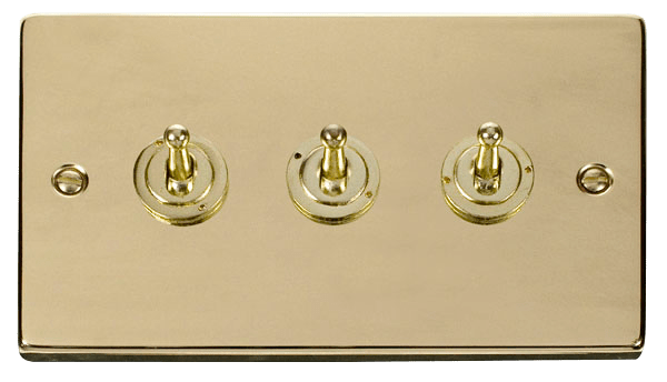 VPBRASS 10AX 3-GANG