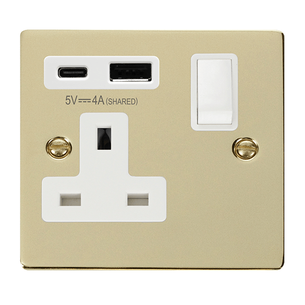 13A 1G AandC USB BR WH