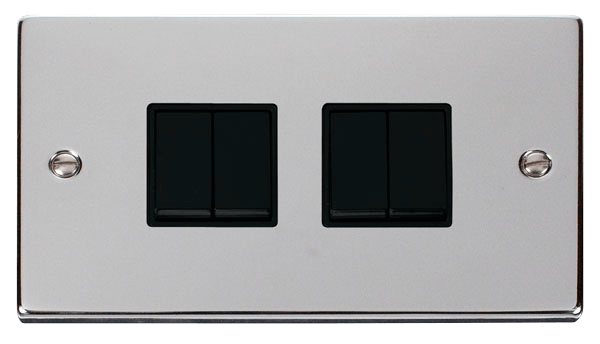 VPCHROME 10A 4-GANG