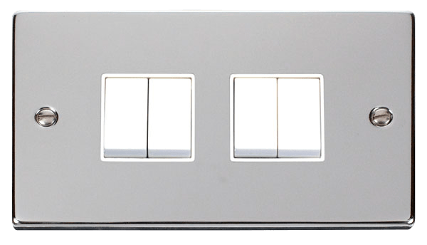 VPCHROME 10A 4-GANG