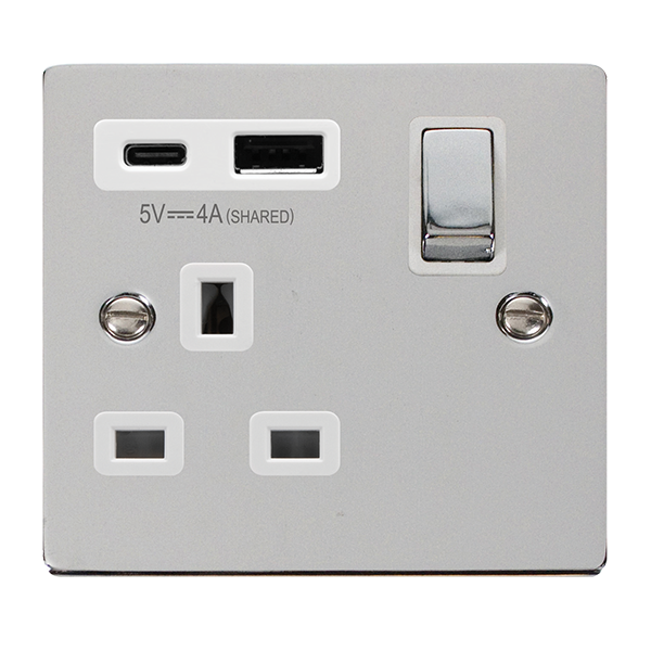 13A 1G AandC USB CH WH