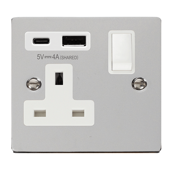 13A 1G AandC USB CH WH