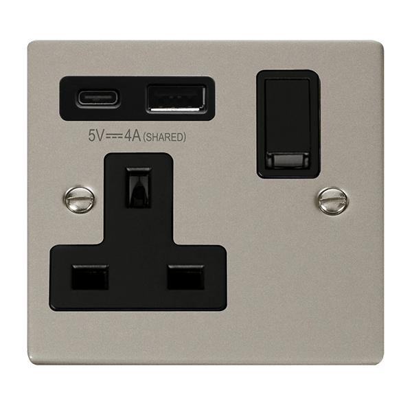 13A 1G AandC USB PN BK
