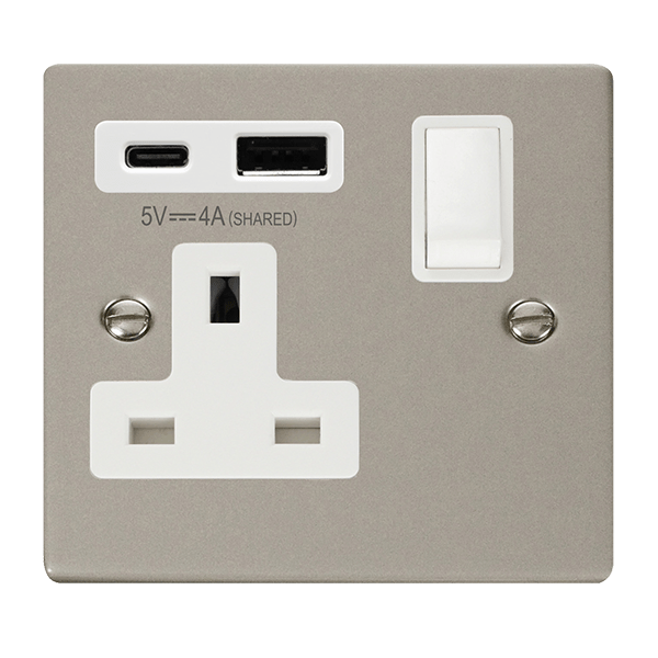 13A 1G AandC USB PN WH