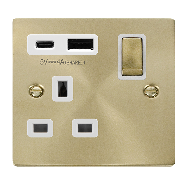 13A 1G AandC USB SB WH