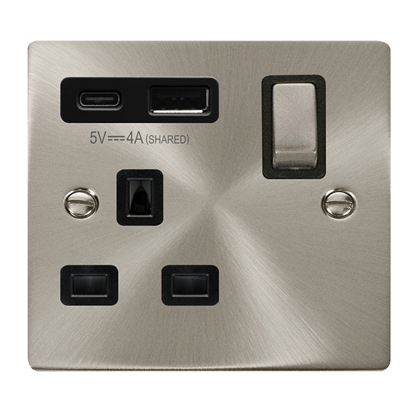 13A 1G AandC USB SC BK