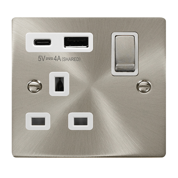 13A 1G AandC USB SC WH