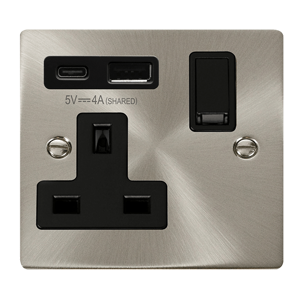 13A 1G AandC USB SC BK