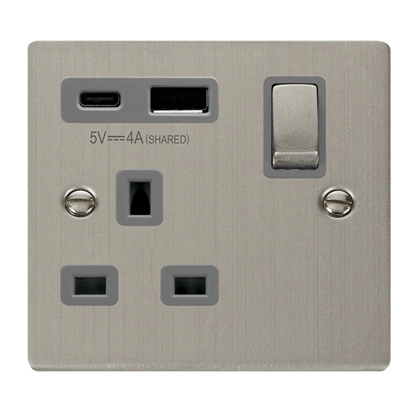 13A 1G AandC USB SS GY